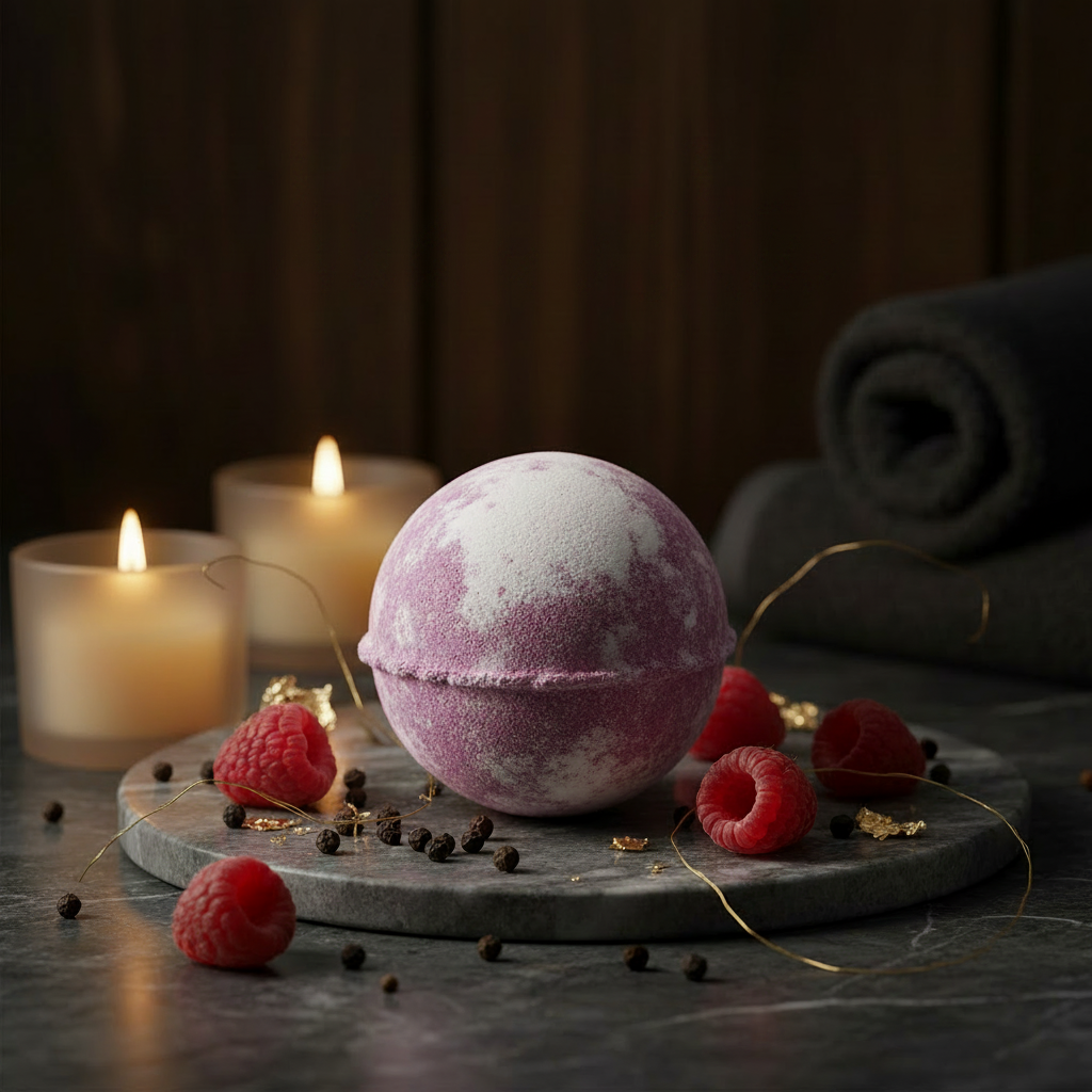 Raspberry & Black Pepper Bath Bomb